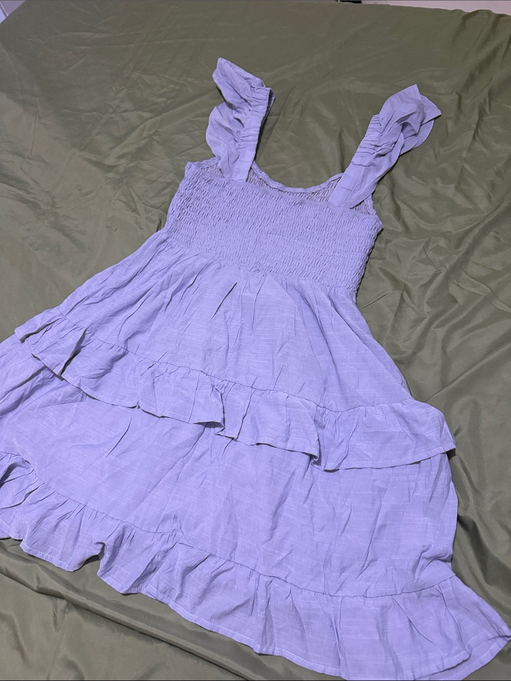 Lavender Ruffle Mini Sundress - Picture 4 of 4